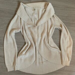 Roxy Cream Cardigan Sweater